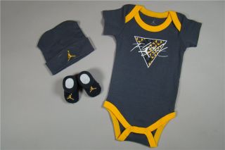 Nike Air Jordan BNWT Baby Boys 3 PC Outfit Gift Set Size 0 6 Months