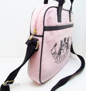 Juicy Couture Old School Scottie Laptop Computer Messenger Bag Case Pink