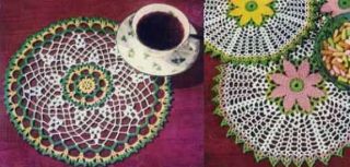 Vtg 50s Doily Crochet Pattern Tat Beaded Knit Pineapple