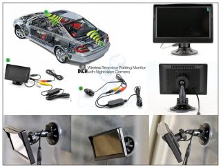 Car Wireless Rearview Parking Kit w 5" inch Monitor Nightvision Backup Camera