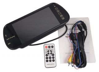 7" TFT LCD Color Car Rearview Mirror Monitor MP5 SD USB FM Touch Key