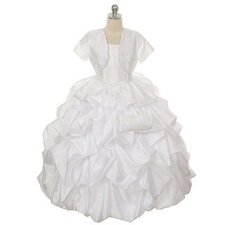 Rain Kids Little Girls 4 White Pick Up Special Occasion Dress
