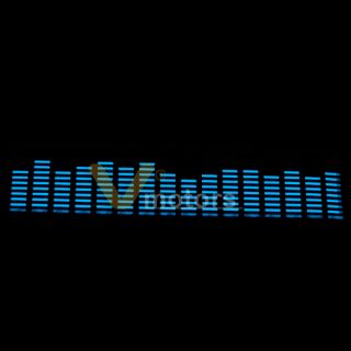 Car Sticker Sound Music Activated Sensor Flashing Blue LED Light Equalizer Glow