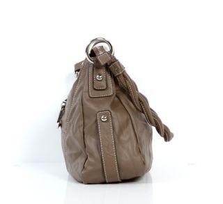 New Womens Guess Handbag Brown Soft Leather Satchel Purse
