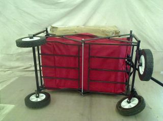 Sandusky Lee FCW3622 Red Polyester Fabric Light Duty Folding Wagon $139 99