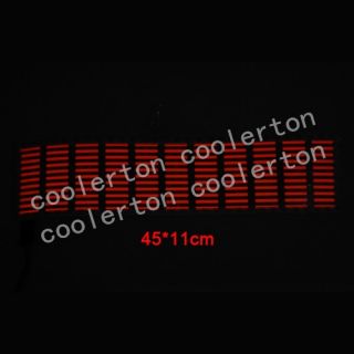New Sound Music Activated Car Stickers Equalizer Glow Red Light 45 11cm Free