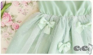 NTW Kids Girls Halter Chiffon Bow Princess Party Dress Summer 3 8T Green Rose