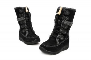 Timberland Zesta Tall 84873 Toddler Suede New Black Winter Snow Waterproof Boots
