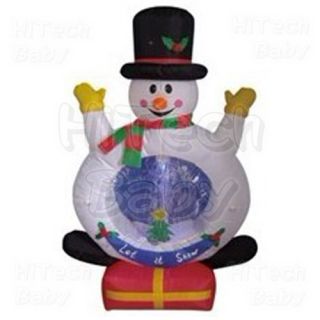 1 2M Snowman"Let It Snow" Airblown Inflatable LED Light Globe Xmas Outdoor Decor