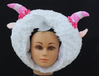 Cute Sheep Goat Wool Costume Party Warm Hat Mask Cap