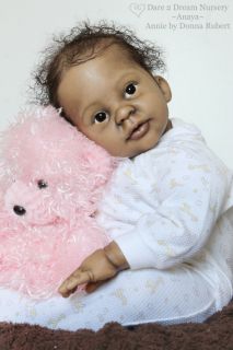 Reborn Baby Lifelike Doll AA Biracial Ethnic Toddler Annie Donna RuBert D2DN