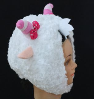 Cute Sheep Goat Wool Costume Party Warm Hat Mask Cap