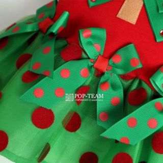 Baby Girls Christmas Tree Dress Xmas Holidays Birthday Lovely Dress 1 5Y FT174