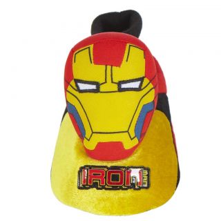 Marvel Iron Man Toddler Plush Head Socktop Slippers Size 7 8