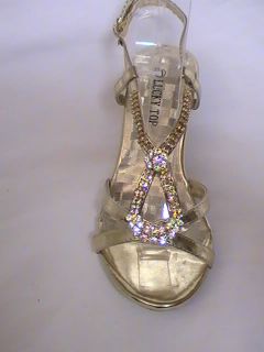 Girls Gold Dress Shoes Pageant Heels T 33 2 YT Sz 10