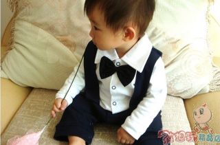 James Bond Long Sleeve Gentlemen Boy Baby Kids Romper Outfits Costume Sets 00 2