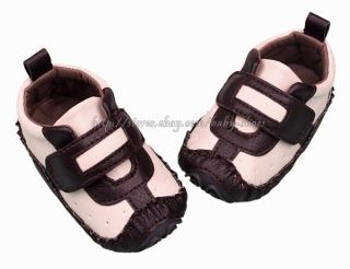 White Chocolate Baby Boy Soft Sole Shoes Sneakers Size Newborn to 12 Months