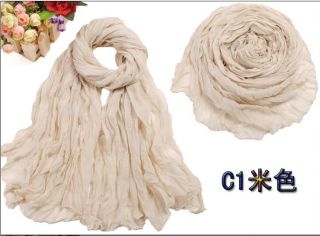 Hot Women Colorful Cotton Linen Solid Color Long Size Extra Wide Shawl Scarf