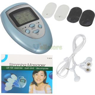 New Muscle Pulse Slimming Pain Relief Massager Burn Fat Full Body 4 Pads Y 40