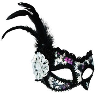 Silver Purple Sequin Eye Mask Masquerade Ball Halloween Fancy Dress