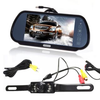 7" LCD Screen Car Rear View Backup Parking Mirror Monitor Camera Night Vision