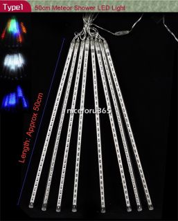 Meteor Shower Rain Tubes LED Fairy String Lights Lamp Indoor Outdoor Xmas Party