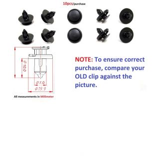 10pcs Bumper Fender Hood Retainer Clips Fasteners Reference 90467 07166