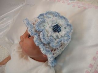 Hannahs Boutique Crochet Flower Hat 4 Reborn Baby Dolls