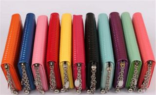 New Women Zip Around Leather Colorful Wallet Case Lady Long Purse Bag Handbags