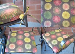 4 19" Outdoor Dining Chair Seat Cushion Brown Berringer Chocolate Solarium