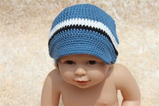 New Handmad Knit Crochet Baby Boy Brimmed Hat Newsboy Cap Newborn Photo Prop
