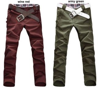 Hot Fashion Men's Stylish Designed Straight Slim Fit Trousers Casual Long Pants