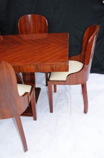 Art Deco Dining Set Rosewood Table and Chair Suite