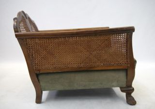 French Art Deco Armchair Walnut Bergere Caned 1920s 30s Chair Suite