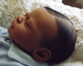 Adorable Milk Chocolate Kiss Reborn Baby Boy AA Ethnic Little Barn Babies