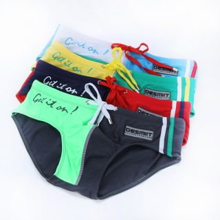Men's Swimming Trunks Brief Tie Rope Style Swimsuit Sexy Bathing Pants for Men