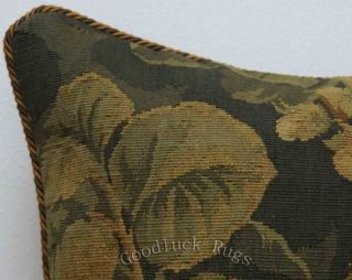 20" Antique Repro French Aubusson Tapestry Weave Decorative Squirrel Pillow