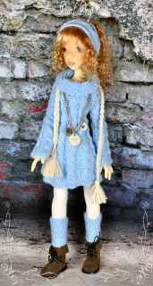 Blue Sweater Dress Set for Kaye Wiggs Tobi Nelly DT Elf BJD "Vera"