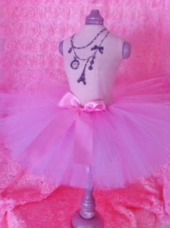 Aurora White Pink Baby Toddler Flower Girl Tutu Photo Prop Birthday Dance Ballet
