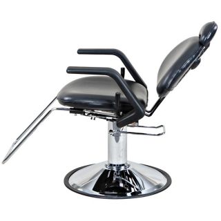 "Newman" Black Reclining Salon Styling Chair