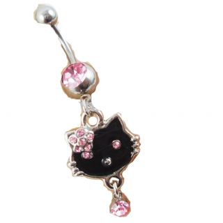 Hello Kitty 316 Surgical Steel Belly Navel Ring Dangle