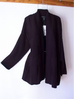 New Long Black Cardigan Duster Knit Wrap Shawl Sweater Coat Top 18 20 22 1x
