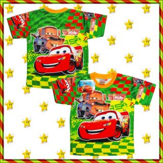 Disney Cars McQueen Party Top T Shirt Age 1 7 Years Baby Kids Boys Clothes