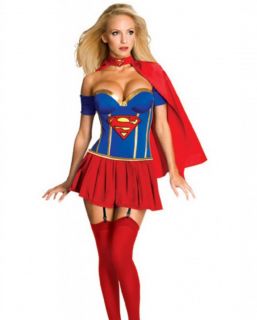 4 Style Sexy Supergirl Costume Super Hero Ladies Fancy Dress Halloween Party Hot