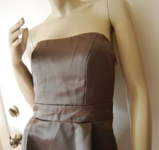 Jim Hjelm Size 10 4 s Short Brown Satin Strapless Cocktail Dress New Years Eve