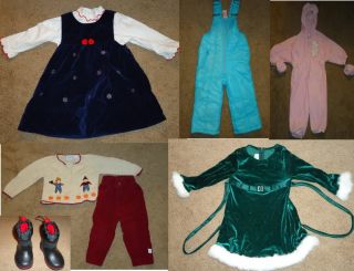 Toddler Kid Girls Winter Fall Back to School Lot 24 Months 2T Carters Lands End