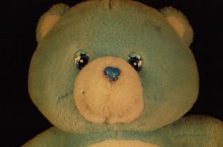 10" Blue Plush Baby Tugs Lovey Care Bear Diaper Doll