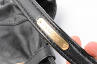 Large Black Leather Shoulder Handbag Tote