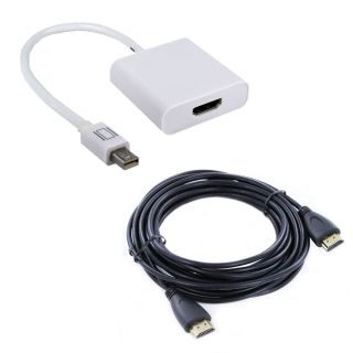 Mini DisplayPort DP Thunderbolt to HDMI Adapter Cable 25 ft for MacBook Air Pro
