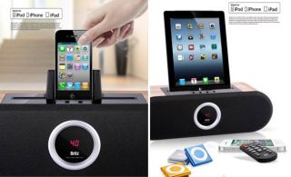 Britz Be MP1000 iPod iPhone iPad Wooden Docking Station Speaker System